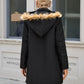 Faux Fur Trim Hooded Puffer Jacket