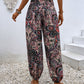 Paisley Print Smocked High-Waist Pants