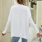 Color Block Round Neck Side Slit Sweater