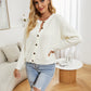 Button Down Rib-Knit Reversible Sweater