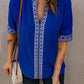 Embroidered V-Neck Top