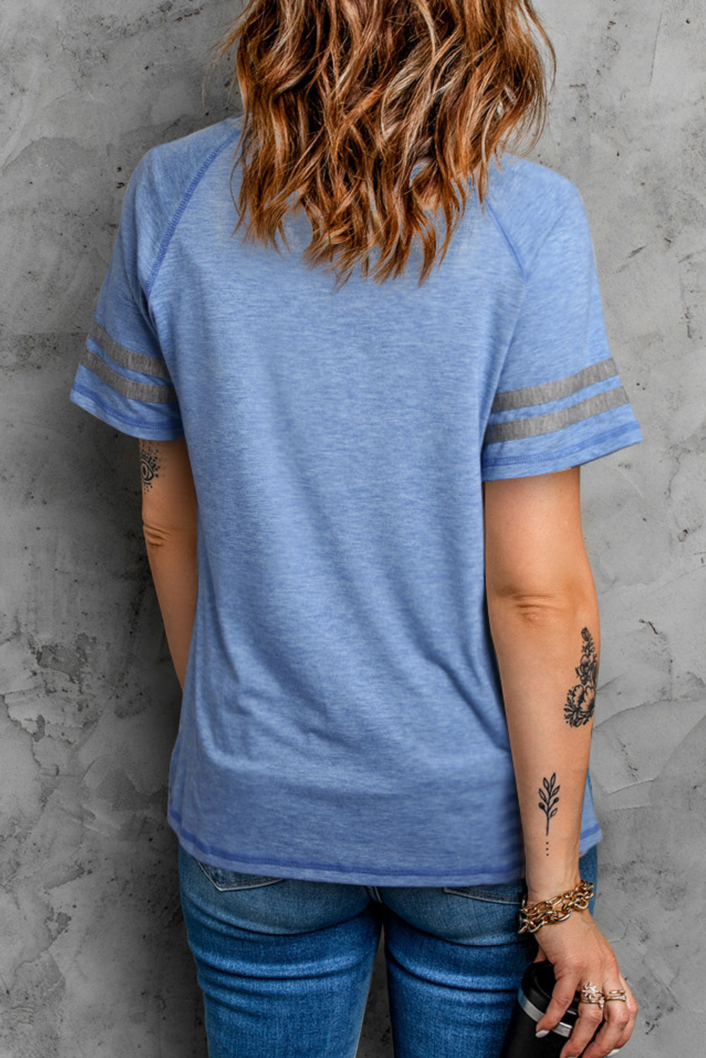 Two-Tone Round Neck Tee