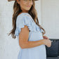 Lace Ruffled Short Sleeve T-Shirt