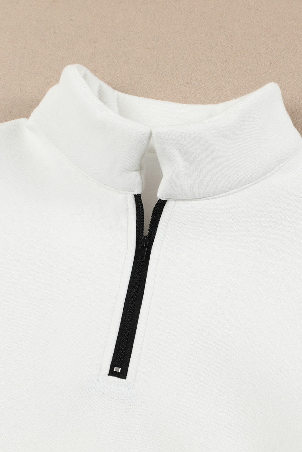 Quarter Zip Dropped Shoulder Sweatshirt