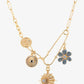 Rhinestone Flower Paperclip Chain Necklace