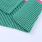 Color Block Buttoned V-Neck Sweater