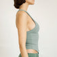 Halter Neck Ribbed Cropped Top