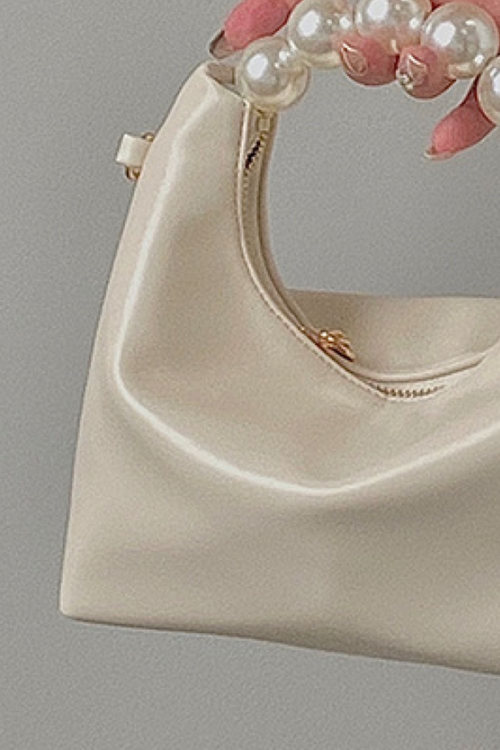 PU Leather Pearl Handbag