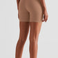 High-Rise Elastic Waistband Biker Shorts