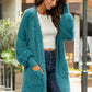 Open Front Fuzzy Cardigan with Pockets