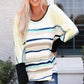 Striped Round Neck Long Sleeve Top