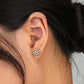 925 Sterling Silver Woven Stud Earrings