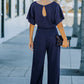 Full Size Tie Waist Straight Leg Jumpsuit
