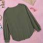 Button Detail Curved Hem Top