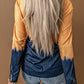 Contrast Boat Neck Long Sleeve Top