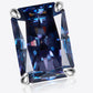 2 Carat Rectangle Moissanite 4-Prong Stud Earrings