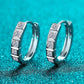 Always Chic Sterling Silver Moissanite Huggie Earrings