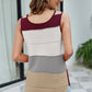 Color Block Slit Knit Tank