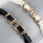 Double Buckle PU Leather Belt