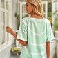 Tie-Dye Slit Dropped Shoulder Tee Shirt