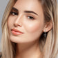 925 Sterling Silver Moissanite Cross Earrings
