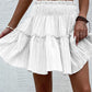 Smocked Waist Frill Trim Skirt