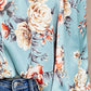 Floral Frill Trim Off-Shoulder Lantern Sleeve Blouse