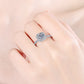 2 Carat Moissanite Square Halo Ring