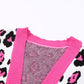 Leopard Contrast Trim Open Front Longline Cardigan