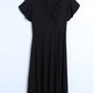 Flutter Sleeve Surplice Midi Dress