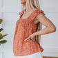 Floral Smocked Square Neck Top