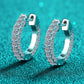 925 Sterling Silver Moissanite Huggie Earrings