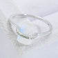 Natural Moonstone Platinum-Plated Ring