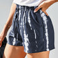 Tie-Dye Drawstring Waist Shorts with Pockets