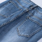 Distressed Frayed Hem Cropped Jeans