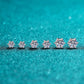 925 Sterling Silver 6-Prong 2 Carat Moissanite Stud Earrings