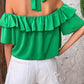 Halter Neck Ruffled Layered Blouse