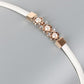 Rhinestone Flower Adjustable PU Leather Belt