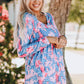 Leopard and Tie-Dye Print Ruffle Hem Top