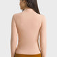 Half Zip Thumbhole Sleeve Sports Top