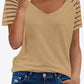 V-Neck Raglan Sleeve Tee