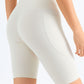 Feel Like Skin Elastic Waistband Pocket Biker Shorts