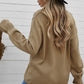 Lace Trim Flounce Sleeve V-Neck Sweater