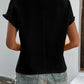 Textured Round Neck Short Sleeve Top