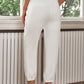 Drawstring Paperbag Waist Cropped Joggers
