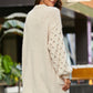 Open Front Ribbed Trim Duster Cardigan