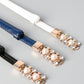Rhinestone Flower Adjustable PU Leather Belt