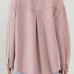 Suede Snap Front Dropped Shoulder Jacket