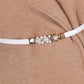 Rhinestone Flower Adjustable PU Leather Belt