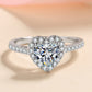 1 Carat Moissanite Heart-Shaped Ring